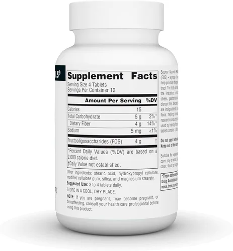 Vista 3 de Source Naturals FOS 1000 mg Fructooligosacáridos Potenciador Probiótico - 50 Tabletas