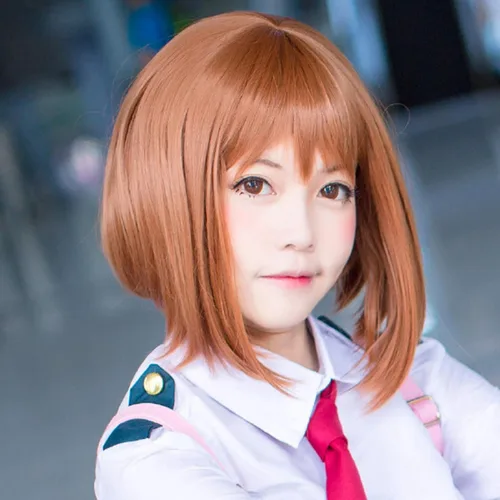 Vista 7 de ZeroGoo Anime Mha Bnha - Peluca para cosplay, incluye gorro de peluca y llavero para mujeres, hombres, adultos, disfraz de Halloween, Negro