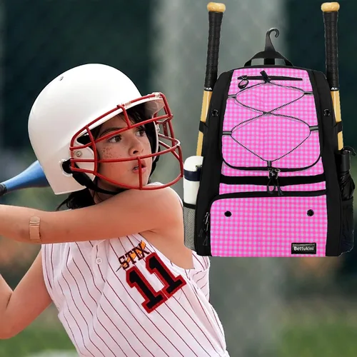 Vista 55 de Bolsa de béisbol juvenil con compartimento ventilado para zapatos, bolsa de bate de sóftbol para guantes de bateo, casco, equipo de teeball