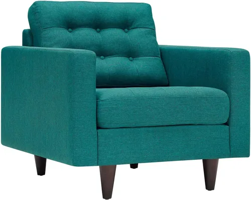 Vista 12 de Modway EEI-1547-DOR Empress Mid-Century - Sofá biplaza tapizado de tela en gris