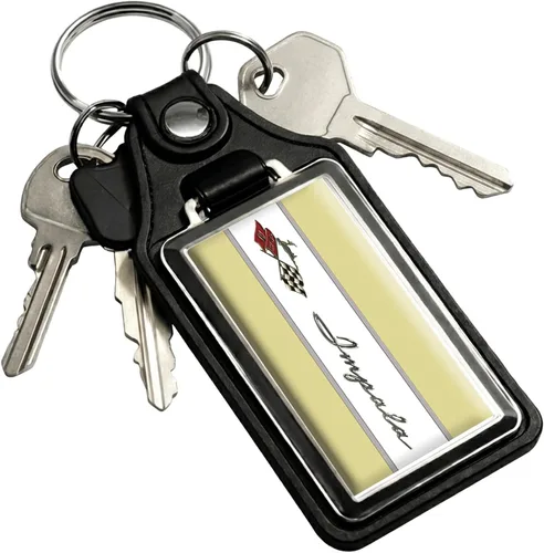 Vista 12 de Brotherhood Car Key Chain for Impala - Classic Models Keychain for Men and Oro olímpico - Guión de 1969