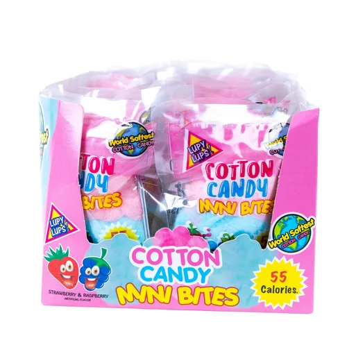 Vista 8 de Lupy Lups! Sour Duo Cotton Candy - Paquete de 4 combinaciones de sabor picante