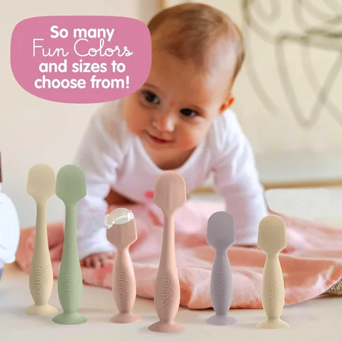 Vista 6 de Bumco Baby Bum Brush + mini espátula de crema para pañales, espátula de glúteos sin BPA, espátula suave para pañales, aplicador de crema de pañales