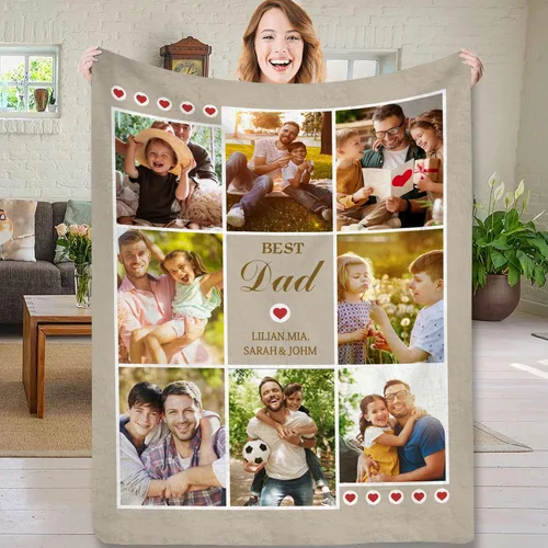 Vista 11 de Manta personalizada con imagen hecha en Estados Unidos, mantas personalizadas con fotos, nombres, manta suave personalizada con imagen personalizada