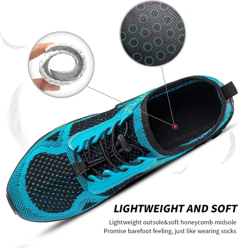 Vista 4 de SOBASO Zapatos de agua para mujer, secado rápido, senderismo, natación, playa, río, zapatos para pesca, deportes acuáticos, buceo, vela, viajes