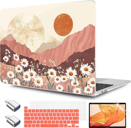 Vista 37 de TWOLSKOO Funda compatible con MacBook Pro de 13 pulgadas 2023-2016 A2338 M2/M1 A2251 A2289 A2159 A1989 A1706, cubierta rígida de plástico y funda