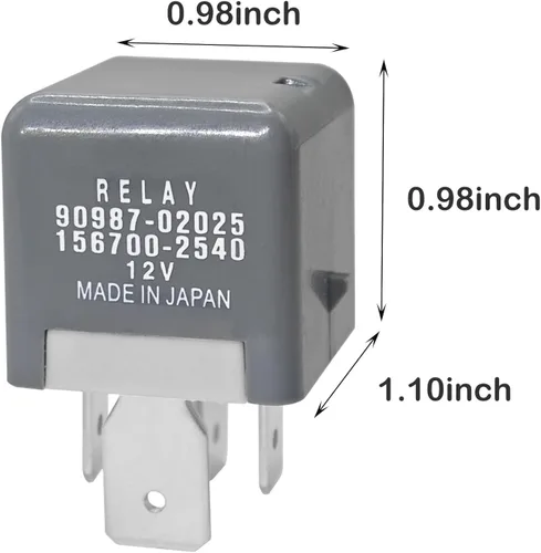 Vista 2 de 2 piezas de relé automotriz 90987-02025 156700-2540 – Relé de potencia de 12 V 80 A de 4 pines, compatible con vehículos Toyota, Lexus - Reemplaza