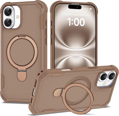 Vista 29 de Funda compatible con iPhone 12 y 12 Pro de 6.1 pulgadas con soporte de anillo magnético [protección militar contra caídas] [compatible con MagSafe]
