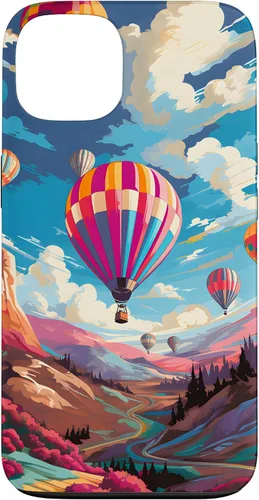 Vista 7 de Colorful Hot Air Balloons Pop Art Style Case for iPhone 17