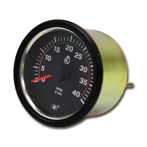 Vista 2 de Motor Meter Racing Universal Diesel Engine 85mm 3-3/8" Tacómetro para Alternador Terminal W 4000 RPM Dial Negro en Salpicadero 12/24 Volt Esfera