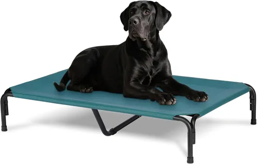 Vista 15 de Cama elevada para perros al aire libre, cuna refrescante de elevación media, camas elevadas para mascotas con malla Teslin transpirable duradera
