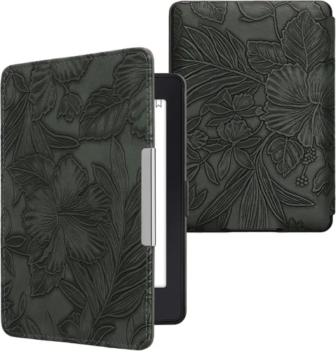 Vista 23 de kwmobile Funda compatible con Amazon Kindle PaperWhite - Funda para lector electrónico - Azul pez pequeño/azul claro/blanco