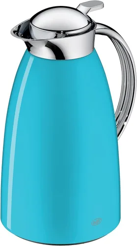 Vista 6 de Alfi Gusto AG1900RD2 - Jarra dispensadora térmica de metal lacado al vacío de vidrio de 1,0 L, color rojo, talla única