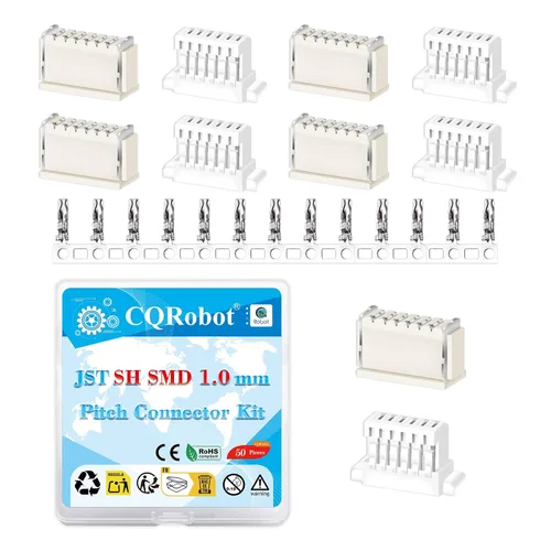 Vista 124 de CQRobot JST EL 4.5 mm de paso 2 pines conector electrónico IC macho, enchufes hembra carcasa y kit de terminales de crimpado en T macho/hembra. 50