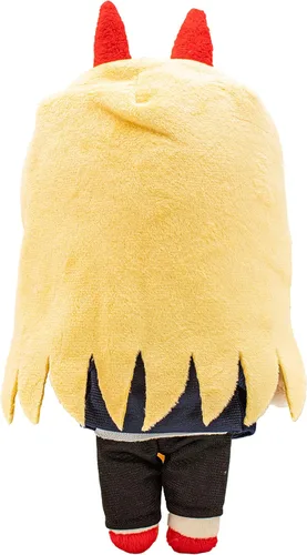 Vista 3 de NINJAMO Chainsaw Anime Man - Peluche súper suave de 8 pulgadas en chaqueta azul poder, muñeca de peluche