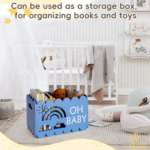 Vista 7 de Caja de madera para baby shower para niños y niñas, regalos de canasta para nuevos padres, regalo de bienvenida para bebé, adecuado para el embarazo