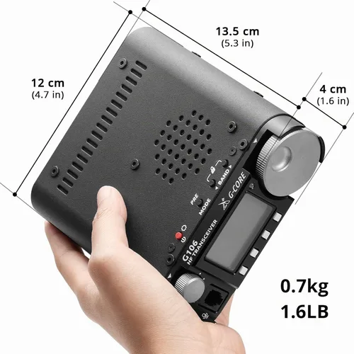 Vista 3 de Xiegu Transceptor G106 SDR HF, radio 5W QRP, SSB CW AM WFM, ayuda FT8