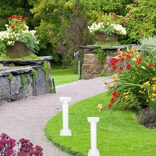 Vista 9 de Columna griega de columna romana estilo corintio, decoración de escultura, soporte para plantas, paisajismo para decoración de bodas en interiores