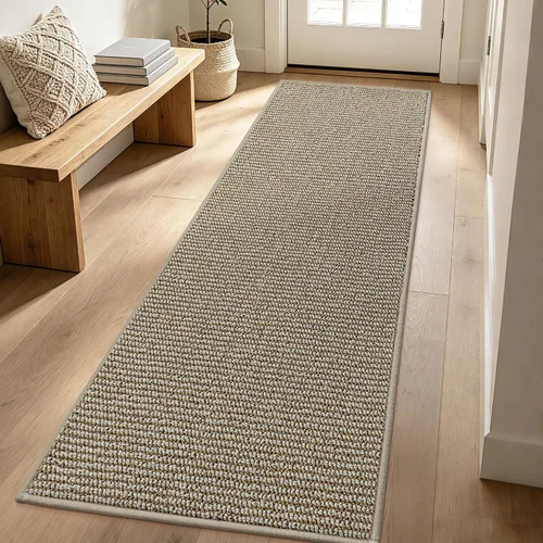 Vista 13 de BEQHAUSE Alfombra de Entrada de 20"x32" Tapete Interior para Puerta Antideslizante Lavable, Alfombras de Pasillo Absorbentes y Resistentes a Manchas