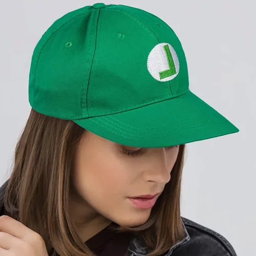 Vista 2 de 2 gorras de Super Mario Bros Luigi para adultos, disfraz de Halloween, gorra de béisbol, Como la imagen
