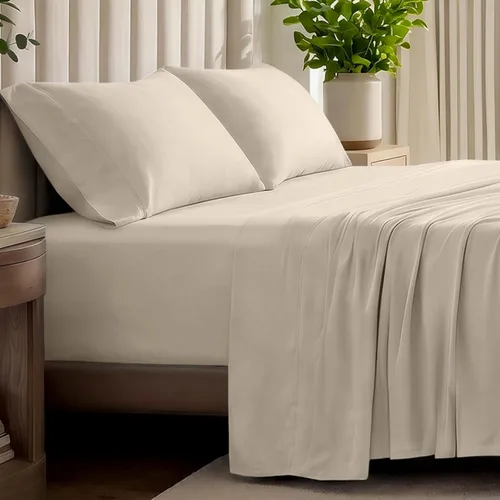 Vista 12 de Bare Home - Juego de sábanas de jersey 100% algodón orgánico, ultra suave, 100% algodón - Juego de sábanas y funda de almohada - Sábanas de bolsillo