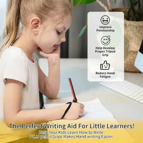 Vista 2 de Empuñaduras de lápiz para escritura a mano para niños, 6 unidades de entrenamiento ergonómico para niños pequeños de 3 a 5 años, ayuda de escritura