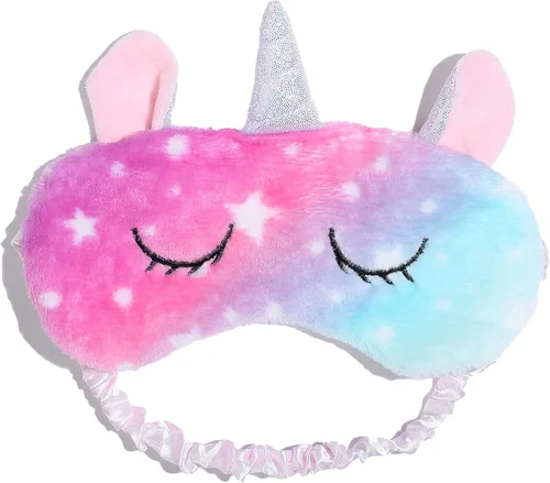 Vista 6 de CHETOSHO Bata suave con capucha de unicornio con diadema y vendas para niñas