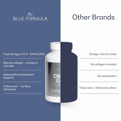 Vista 7 de Suplemento Omega 3 732 mg de colágeno marino hidrolizado Los mejores ácidos grasos esenciales Fórmula premium Apoya la salud del corazón