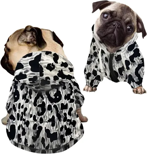 Vista 7 de Howilath Sudaderas con la bandera estadounidense para perros medianos, abrigo de invierno con diseño de pata de cachorro, ropa cálida con capucha