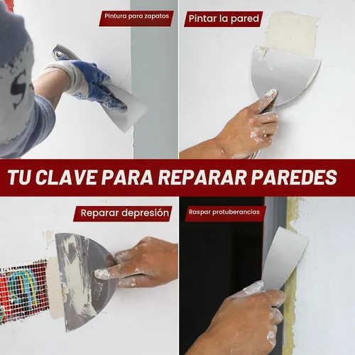 Vista 6 de Cuchillo de masilla de 6 pulgadas, herramienta raspadora de una sola pieza de acero inoxidable completamente pulido de calidad premium para acabado