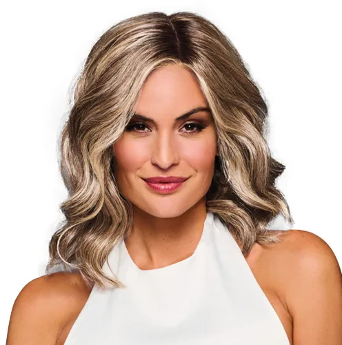 Vista 25 de Raquel Welch Bella Vida - Peluca ondulada en capas, 100% atada a mano, longitud de hombro por Hairuwear, gorra pequeña promedio, RL10/12 castaño