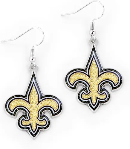 Vista 8 de aminco NFL - Aretes deslumbrantes con purpurina para mujer