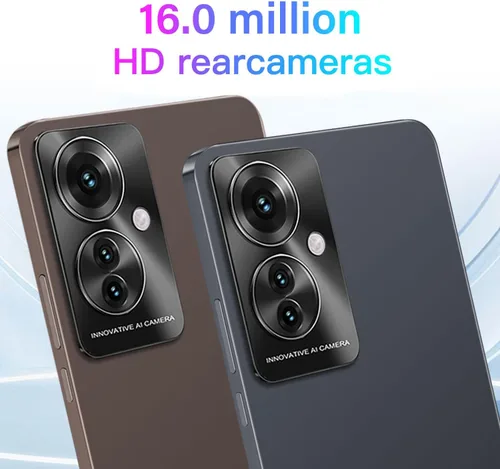 Vista 7 de Smartphone desbloqueado con pantalla HD de 6.56 pulgadas, 2 GB de RAM 32 GB ROM (ampliable hasta 128 GB), teléfono Android Dual SIM, cámara de 2