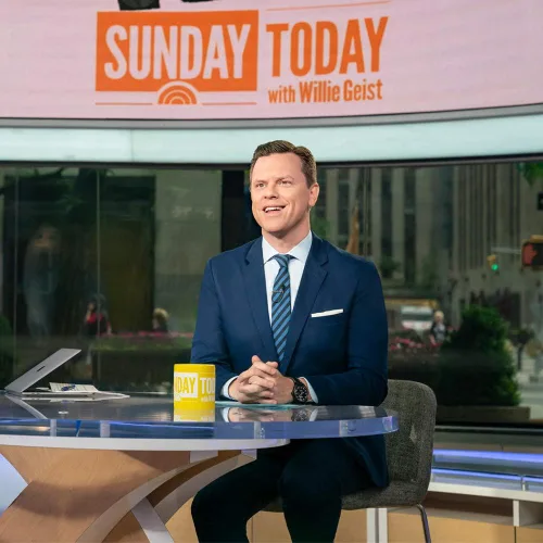 Vista 5 de Taza de café de cerámica NBC Sunday TODAY con Willie Geist, vista en TV, taza de 20 oz, con licencia