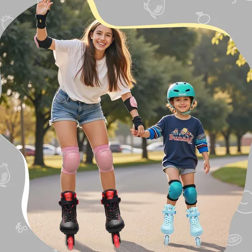 Vista 2 de LKD Patines en línea ajustables, patines al aire libre para hombres y mujeres