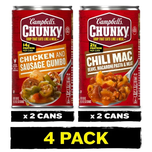 Vista 3 de Paquete de 4 latas Campbell's Chunky Soup, latas de 18.8 onzas