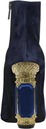 Vista 39 de FSJ Botas de tacón alto con punta puntiaguda para mujer, con tacón alto, con cremallera lateral brillante, estilo casual, para uso diario, zapatos