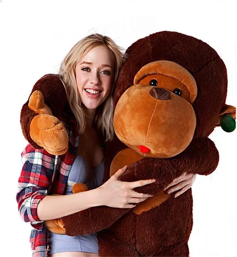 Vista 2 de YunNasi Mono de peluche grande, mono gigante de peluche, gorila grande, regalo para niños y novias (31.5 pulgadas)
