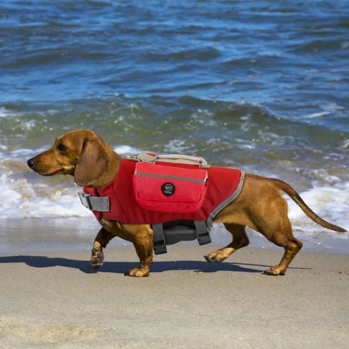 Vista 6 de EMUST Chaleco flotante para perros, chaleco salvavidas para perros pequeños con asa de rescate, chaleco salvavidas para perros pequeños, salvavidas