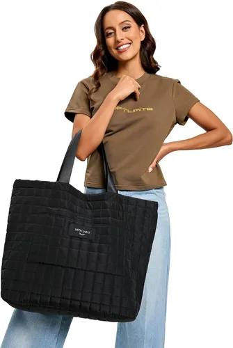 Vista 7 de Large Tote Bag for Women Travel Tote Bag SATIN SAINT lifestyle Women Tote Bags for Work Daily Womens Bags Beach Bag