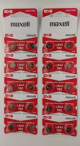 Vista 4 de 10 pilas alcalinas Maxell LR41 AG3 192 de 1.5 V