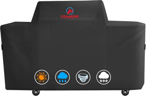 Vista 17 de Comnova - Cubierta para parrilla Traeger Tailgater Serie 20 – Cubierta para ahumador de pellets de madera 600D Traeger impermeable y resistente