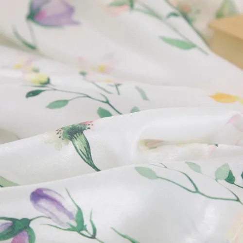 Vista 7 de naturetalk Cortinas de privacidad con patrón floral mixto, no se transparentan, cortinas lisas y sedosas con ojales plateados antiguos en la parte