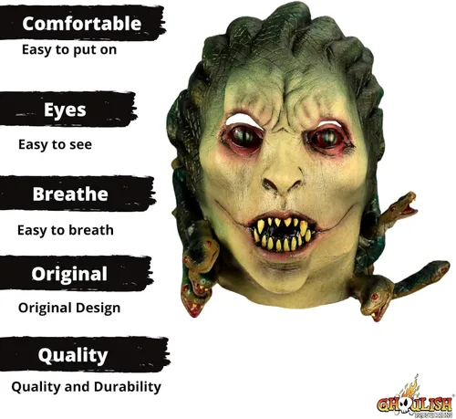 Vista 3 de Ghoulish Masks Medusa Adult Mask
