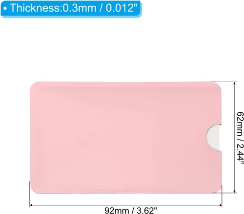 Vista 16 de PATIKIL Mangas de bloqueo RFID, fundas de aluminio para prevención de robo de identidad, fundas protectoras seguras para tarjetas de crédito, Negro