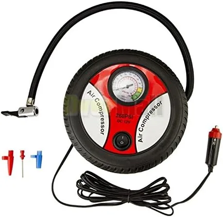 Vista 3 de 260PSI DC 12V Mini Inflador de Neumáticos Eléctrico Portátil Compresor de Aire Coche Auto Bomba
