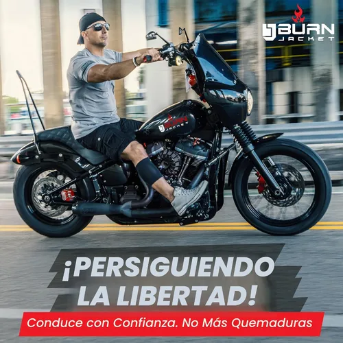 Vista 5 de BurnJacket Max - Funda protectora para tubo de escape de motocicleta contra quemaduras con protección de triple capa, se adapta a pantorrillas