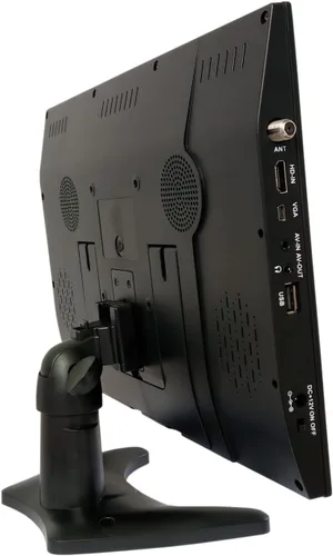 Vista 3 de Naxa NT-1400 Televisor portátil de 14.1 pulgadas y reproductor multimedia digital con sintonizador ATSC integrado para TV HD sobre el aire, soporte