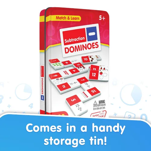 Vista 4 de Junior Learning Dominoes Subtraction Blanco 7.8 H x 4.7 L x 1.5 W