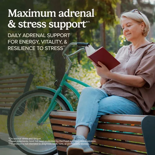 Vista 8 de Terry Naturally Adrenaplex - 120 cápsulas - Suplemento máximo de apoyo suprarrenal, promueve la energía diaria, el enfoque mental y la resistencia